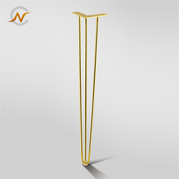 Explore our Hairpin Legs in Triangle Iron and Stainless Steel. With a strong structure, they are ideal for coffee, dining, and bar tables. Offering stability and a striking aesthetic, elevate your furniture game with our trendy metal designs.